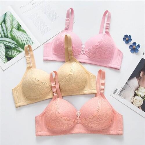 Women Large Size Bralette Thin Wire Free Seamless Sexy Lace Bras Comfort Underwear Push Up Lingerie Ladies Intimates Bra