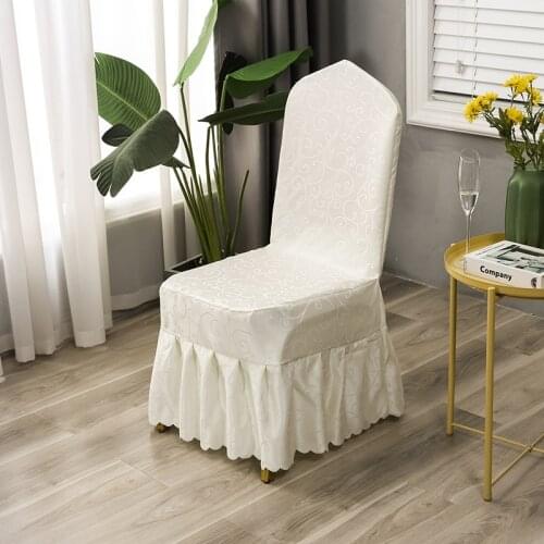 Skirt Chair Covers With Back Elastic Dining Room Seat Covers Soild Color Seat Protector Case Hotel Banquet Wedding Chair Decor