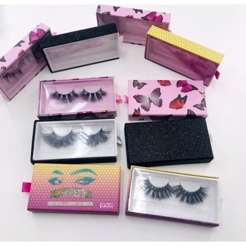 Pull and push lashes package colorful butterfly case new trend dramatic eyelashes box
