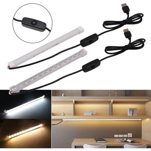 DC 5V LED Bar Light USB Powered Rigid Strip Milky White Cover Hard Bar Light Recharge Tube Lamp 10cm 20cm 50cm 5630 LED Strip