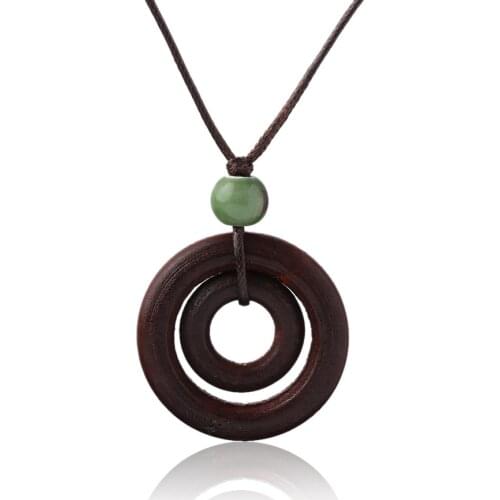 1 Pcs handmade resin wood necklace creative dreams simple fashion hand Mori Necklace long sweater chain jewelry