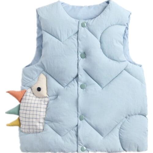 1-6 years winter baby clothing Baby down cotton vest for boys and girls baby girl winter clothes toddler vest cotton filling