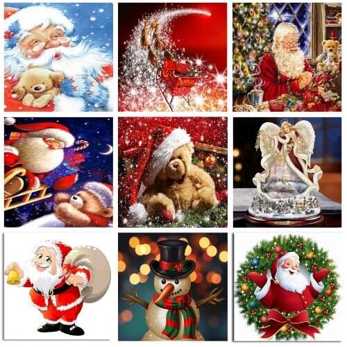 Diy 5d full diamond painting cross stitch of diamond embroidery christmas picture diamond mosaic New Year decoration gifts
