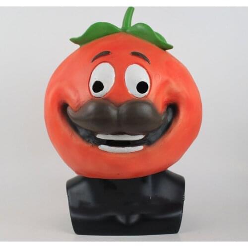 Halloween Cosplay Tomato Helmet Tomato Head Crown Mask Halloween New Year Party Props Latex Mask