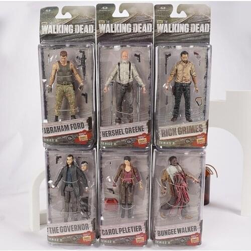 The Walking Dead Abraham Ford Bungee Walker Rick Grimes The Governor PVC Action Figure Model Toy 6 Styles