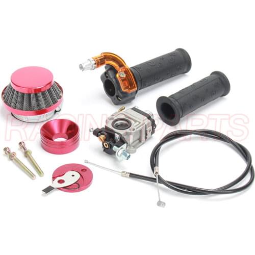 Carburetor Carb Air Filter Stack Twist Throttle Accelerator Grip + Cable For 47cc 49cc Mini Moto ATV Pocket Bike Motorcycle