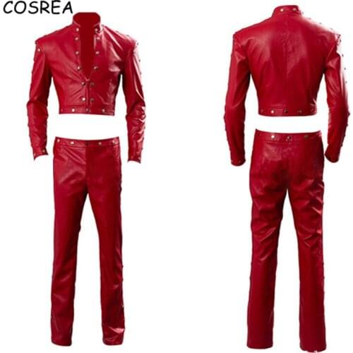 Anime The Seven Deadly Sins Ban Cosplay Costumes Uniform Red Sets PU Coat Jackets Pants Halloween Costumes for Women Men Disfraz