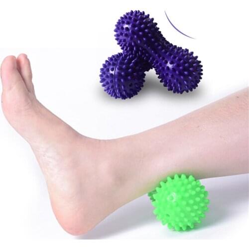 Peanut Shape Massage Yoga Sport Fitness Ball Durable PVC Stress Relief Body Hand Foot Spiky Massager Trigger Point Foot Pain