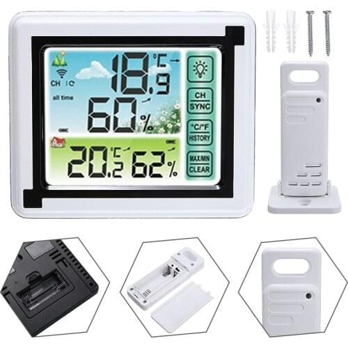 1Pcs LCD Weather Station Temperature meter Humidity Monitor Digital Thermometer Hygrometer For Home Office