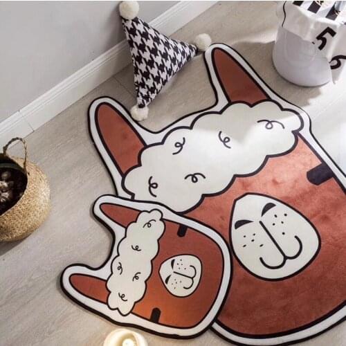 Cute Plush Alpaca Baby Climb Mat ins hot Cartoon Black & white Pug Dog play mat Puppy Cat Mat Pets Climb Floor mat Kids Gift