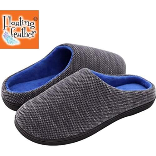 Mens Slippers Memory Foam Winter House Slippers Velvet TPR Home slippers male Soft Designer bedroom Shoes for man Indoor