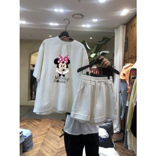 New Casual Ins Leisure Sports Suit Girls Wome Clothing Hoodies Tops Sets Clothes Fashion Sprtswear For Women Cartoon Costume