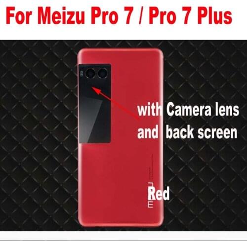 Original LTPro Best Back Battery Cover Rear Case Housing Door + Camera Glass Lens Back Screen For Meizu Pro 7 / Pro 7 Plus