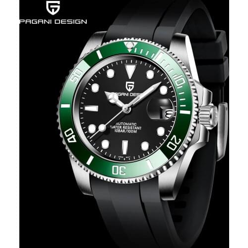 Pagani Design 2021 Sapphire Glass 40mm Mens Automatic Mechanical Watch Stainless Steel Waterproof NH35A Clock Relogio Masculino