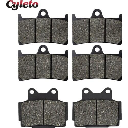 Cyleto Motorcycle Front and Rear Brake Pads for YAMAHA TZR250 TZR250R 1989-1994 FZS600 Fazer 600 1998-2003 FZR400 RR TZR125 R