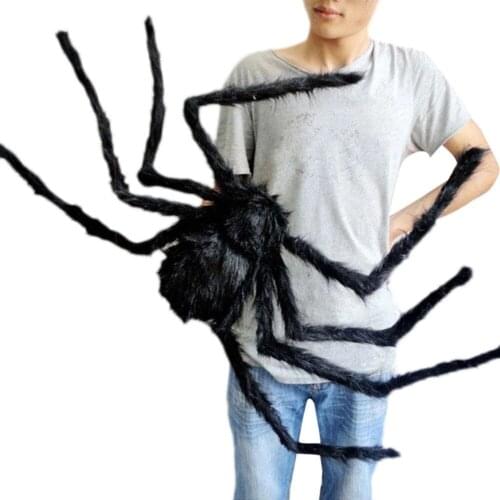 Halloween Plush Spiders Decor Toy Plush Style For Party Haunted House Props Indoor Outdoor Giant Spider Halloween Decoration