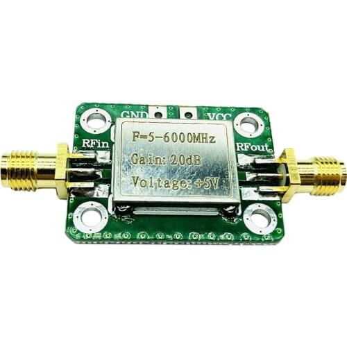 RF Power Amplifier with Shielding Shell 5M-6GHz Broadband Signal Amplifier 20DB High Gain
