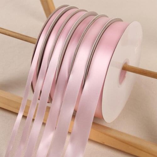 Powder Pink Ribbon 100 Yards/Roll Polyester Ribbons Wedding Party Christmas Decoration Cake Gift Box Wrap Hand DIY Accessories