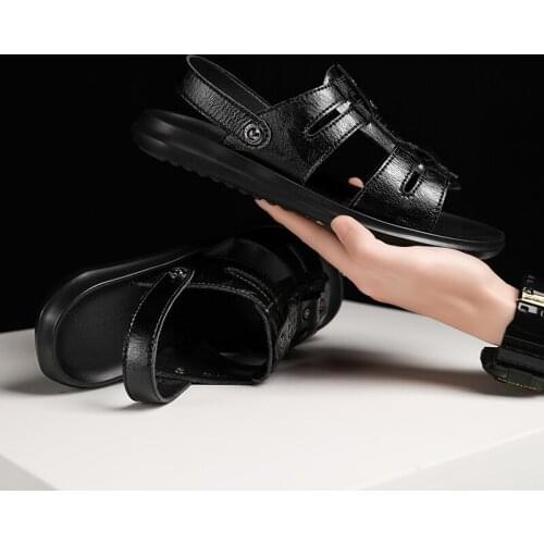 Mens Sandals Summer Sandals For Men Leather Sandles Beach Gladiator Shoes In Mens Slippers Summer Mens Comfort Sandal Shoe
