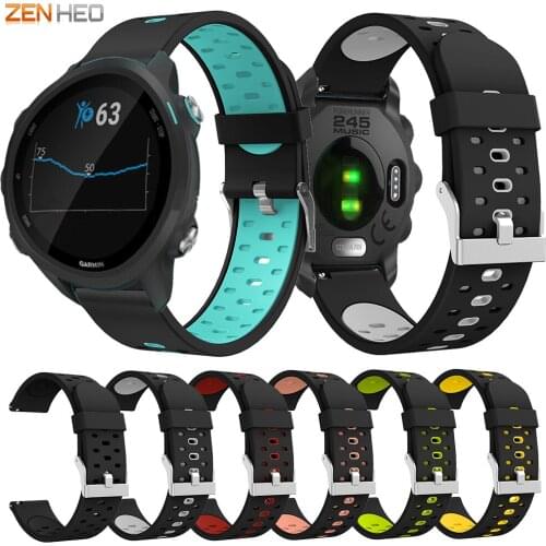 Silicone Bracelet Strap For Garmin Forerunner 245 245M Watch Band Replacement Watchband For Garmin Vivoactive 3/Vivomove HR