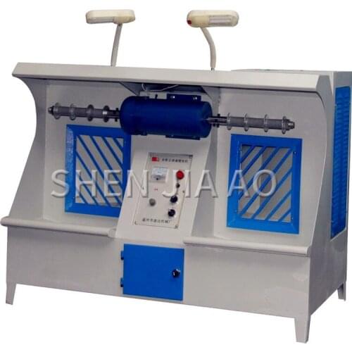 1PC Speed Polishing Machine Double-headed Shoes With Leather Filling Grinding Wax Polish Equipment Double Head Polisher Machine