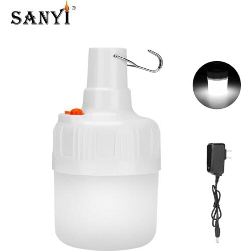 14 LEDs Camping Light Bulb Working Lamp Rechargeable With Built in Battery Hook Lantern for Outdoor Camping Tent Night Fishing