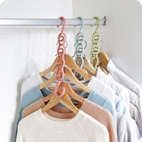3D Space Saving Hanger Magic Clothes Hanger with Hook Closet Organizer Home Tools multi-purpose thick PP drying storage racks