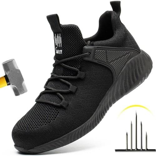 High Quality Mens Boots Safety Shoes Steel Toe Puncture-Proof Work Boots Lightweight Safety Work Shoes Men Indestructible Shoes
