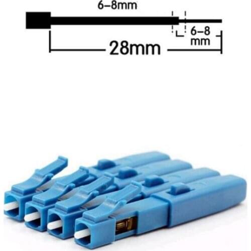 100PCS high quality LC UPC singlemode fiber optic quick connector LC Embedded type FTTH Fiber Optic Fast Connector Free shipping