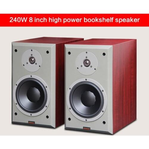 240W High-power Passive Speaker 8 Inch Home Theater HiFi Bookshelf Audio Fever Desktop Front Monitor Speaker High Fidelity