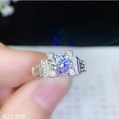 KJJEAXCMY fine jewelry S925 sterling silver jewelry womens Mosang diamond gemstone ring support detection luxury new