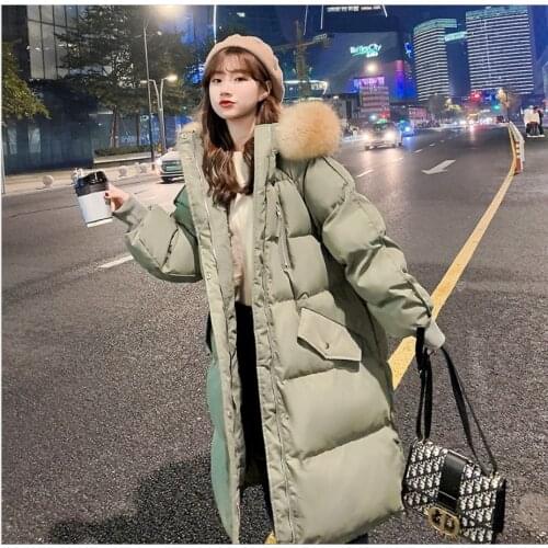Women Winter Down Jacket 90% White Duck Down Coat Fur Hooded Long Female Parkas Lady Loose Filled Feather Snow Outwear Overcoats