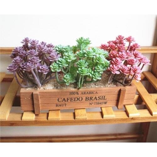 1Pc Artificial PE Flocking Simulation Succulent Plants Home Office Desktop Decor