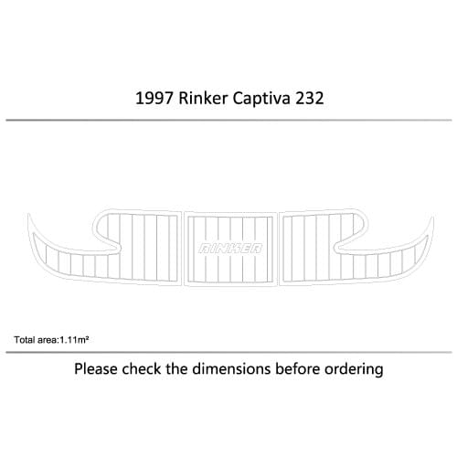 1997 Rinker Captiva 232 swimming platform MAT Pads 1/4" 6mm EVA Teak Decking
