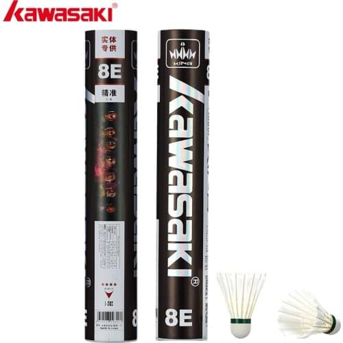 2018 Kawasaki Badminton Shuttlecock Goose Feather Badminton Shuttlecock Traning Sports Speed 76 77 Badminton Ball King 8E