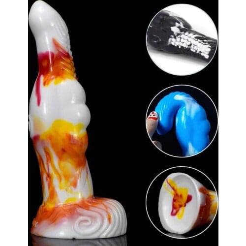 2021 Colorful Realistic Penis G-spot Orgasm Soft Anal Butt Plug Huge Dildo Female Masturbator Liquid Silicone Dildos for Women