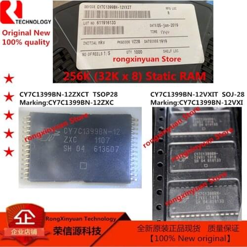 5 pcs CY7C1399BN-12VXIT CY7C1399BN-12VXI CY7C1399BN CY7C1399BN-12ZXCT CY7C1399BN-12ZXC 256K (32K x 8) Static RAM New original