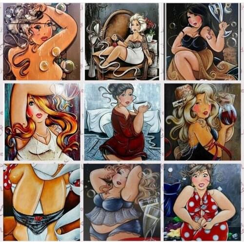 Diamond Painting Busty Woman Picture Portrait Anime Embroidery Diamond Mosaic DIY Cross Stitch Wall Artist Home Decoration Gift
