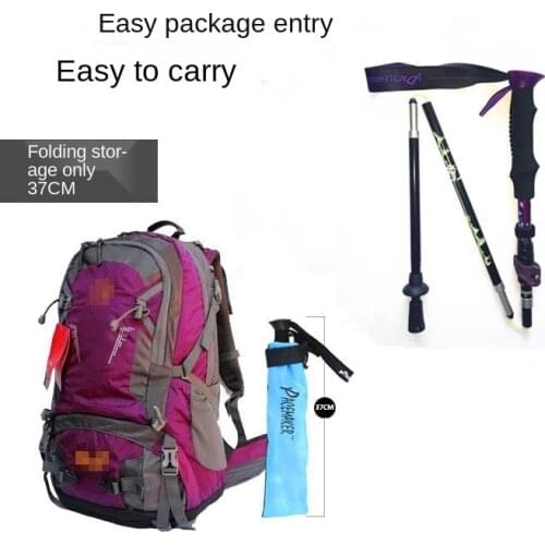 Spot Outdoor Five Aluminum Folding Locking TrekkingFolding Cane Walking Stick