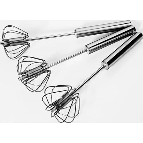 Non-stick Stainless Steel Hand Egg Beaters Whisk Cream Agitator Rotatable Egg Mixer Cook Tools Salad Dressings Mixer