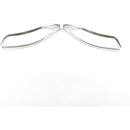 Free Shipping ABS Chrome Rear Fog Light Lamp Cover Surrounds Trim Set For Volkswagen VW Touran 2016 Car styling