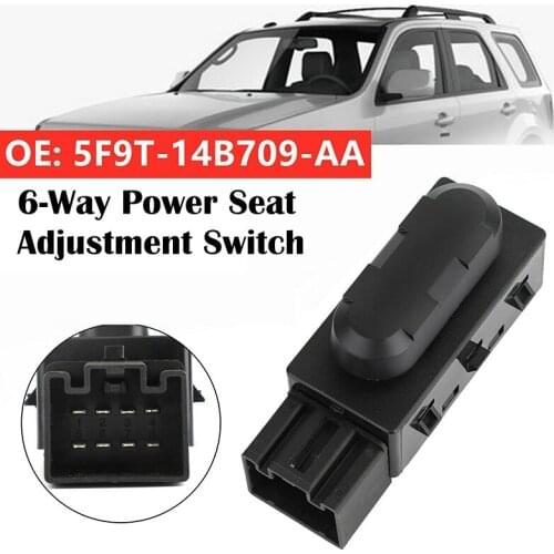 Car Part Replacement 6-Way Power Seat Adjustment Switch for Ford 5F9T-14B709-AA BIN