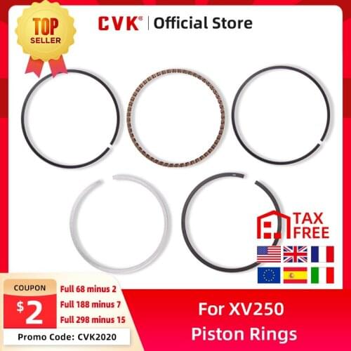 CVK Engine Cylinder Part Piston Rings Kits For Yamaha XV250 XV Uranus Prince 250 Motorcycle Accessories