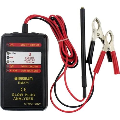 Car Engine Tester LED Display Automatic Glow Failure Car Repair Glow Plug Diagnostic Tool 12V Vehicle Engine System Analyser