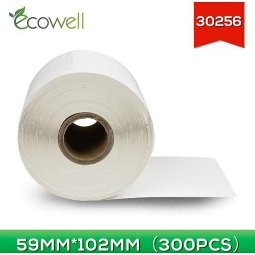 Ecowell 1Roll 30256 shipping Labels 59mm*102mm 300pcs label compatible for Dymo Dymo LabelWriter 400 450 450Turbo 4XL Printer