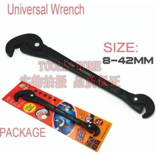Hot Sale Special Offer Ferramentas New 8-42mm Universal Wrench Double-Head Quick Snap Grip Steel For Vehicles Repair Water Pipe