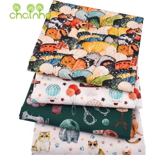 Chainho,Cartoon Digital Printed Cotton Fabrics,DIY Handmade Quilting&Sewing Baby&Childrens Garments,Bag,Crafts,Cushion Material