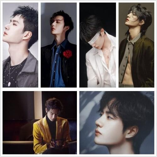 Chinese Male Star Wang Yibo Canvas Painting Art Nordic Posters and Prints Wall Pictures for Living Room Decoration Frameless