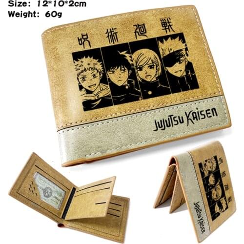 Japanese Anime Cartoon Wallet Jujutsu Kaisen Wallet Short Purse With Card Holder
