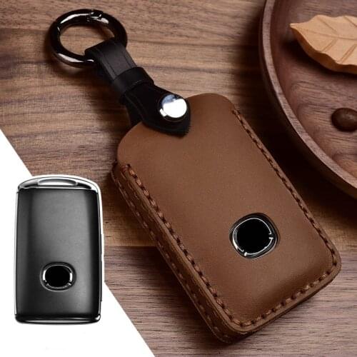 Leather Car Key Cover Case for Mazda CX-30 CX30 2020 Key Case Shell Cover Car Key Chain Key Covers Accessories Protect